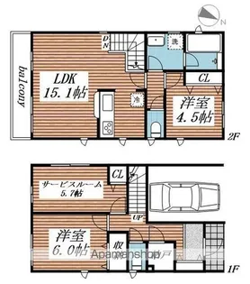 埼玉県富士見市水谷東3丁目【一戸建】の間取り