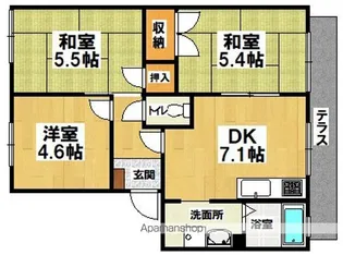 パロアルトA棟【1階】の間取り