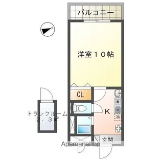 十一屋ブラウンシュガービル【4階】の間取り