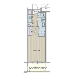 パルティール黒川【7階】の間取り