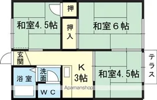 ハイツ松本【1階】の間取り