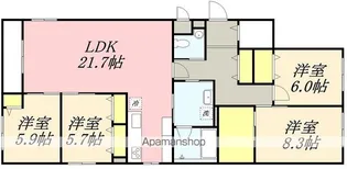 リアライズ松陰Ⅲ(REALIZE松陰Ⅲ)【3階】の間取り