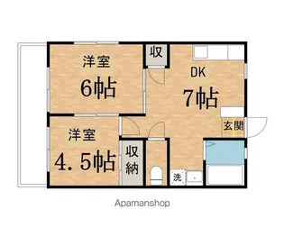 キャッスル第2【2階】の間取り