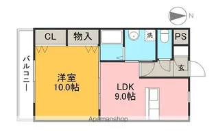 クレドール南川添【1階】の間取り