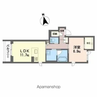 ベレオ中央通【1階】の間取り