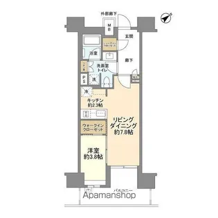 ブランズ芝浦【6階】の間取り