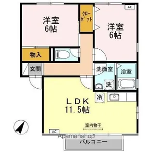 メゾンドール【2階】の間取り