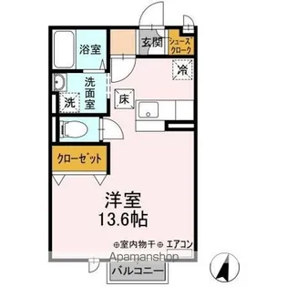 クオーレ【105号室】の間取り