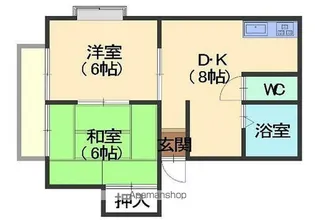 スカイハイツB棟【202号室】の間取り