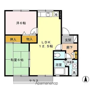 セジュール松泉 B棟【1階】の間取り
