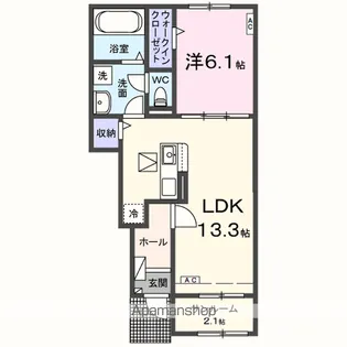 ソランジュ【1階】の間取り