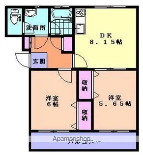 パストラーレⅠ【103号室】の間取り