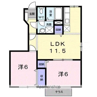 メゾン・ド・ケイ A【1階】の間取り