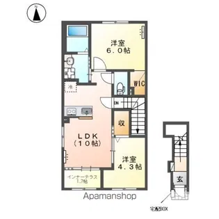 春江町針原アパート【2階】の間取り