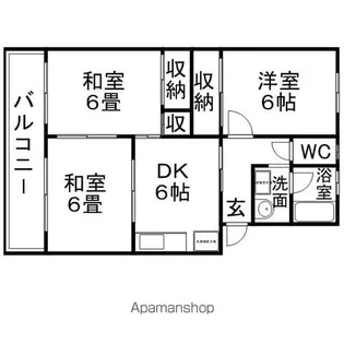 コーポ喜久【4階】の間取り