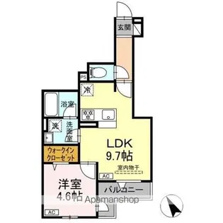 セレスティア関原II【2階】の間取り
