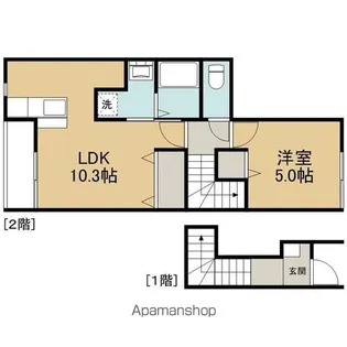 ALBA(アルバ)【202号室】の間取り