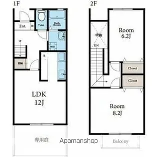 ルーエB棟【1階】の間取り