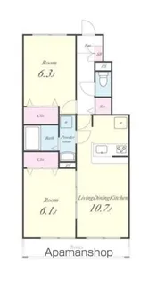 ルミエールII(埼玉)【1階】の間取り