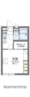 レオパレススマイル【102号室】の間取り