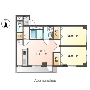 アメニティプレイス【4階】の間取り