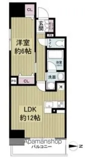 レジュールアッシュ谷町四丁目グランクラス【10階】の間取り