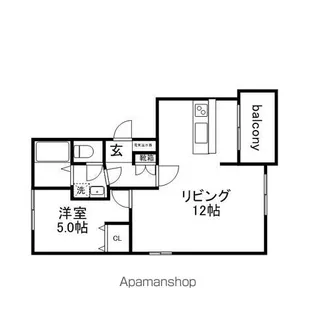 東晃マンション【1-A号室】の間取り