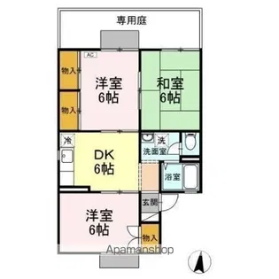 セジュール湯浅【1階】の間取り