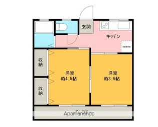 シティハイムKⅡB【103号室】の間取り