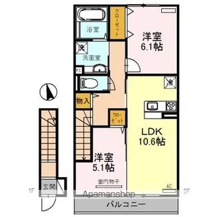 room M【2階】の間取り