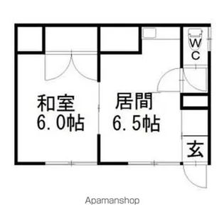 第二田中荘【6号室】の間取り