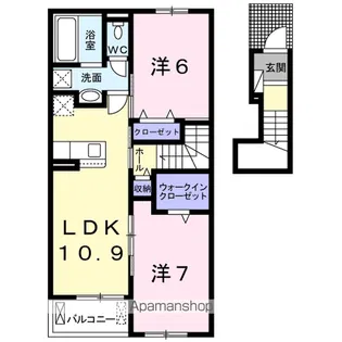 クレメントヒル C【203号室】の間取り