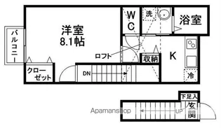HOW’S川内三十人町C棟【2階】の間取り
