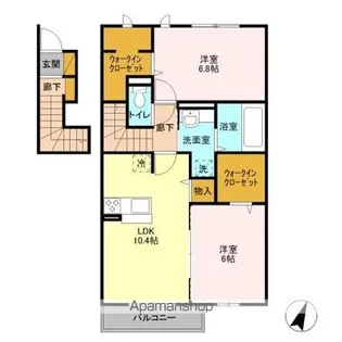 メゾンレーヴ【2階】の間取り