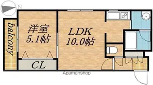 ベルビューイルミネ【4階】の間取り