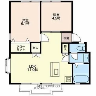 ビタビレッジ富士【A202号室】の間取り