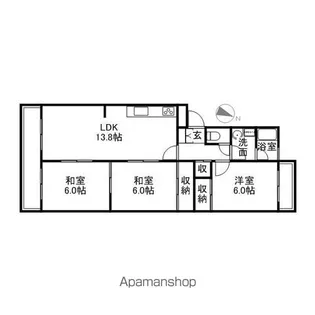 サンハイツ森山【2階】の間取り