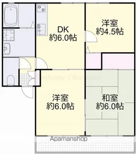 メゾン岡村B【102号室】の間取り