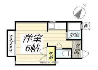山中アパートJ棟【3号室】の間取り