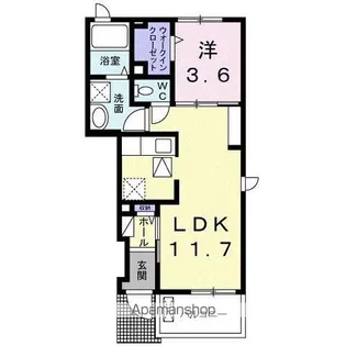 カナイB【1階】の間取り
