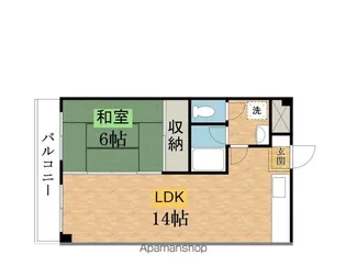 ブラウンヒル【202号室】の間取り