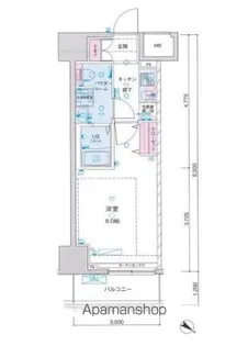 ジェノヴィア浅草Ⅱスカイガーデン【4階】の間取り