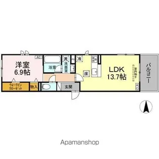 カサ クアルト【1階】の間取り