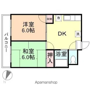 M・Oハイツ【202号室】の間取り