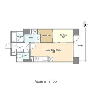 エルスタンザ白金台【7階】の間取り