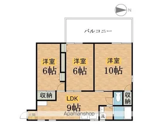 ドリームハウスB棟【202号室】の間取り