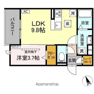 DーHILLS小池【1階】の間取り