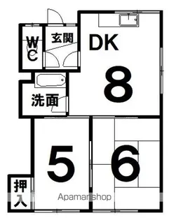 メゾン小間(鳥取北)【2階】の間取り