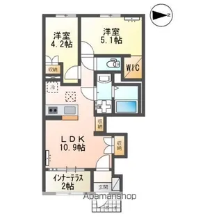 グリーンコート 西の原【101号室】の間取り