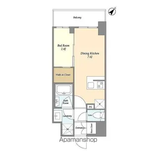 グランカーサ横濱石川町【6階】の間取り